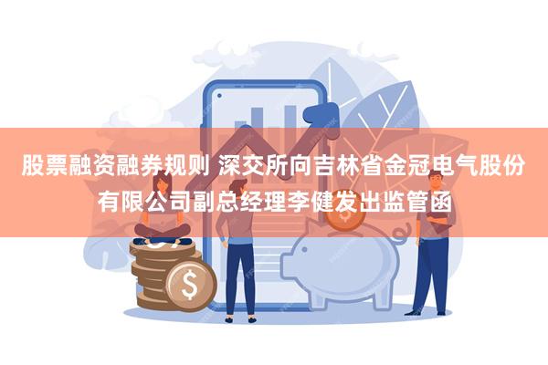 股票融资融券规则 深交所向吉林省金冠电气股份有限公司副总经理李健发出监管函