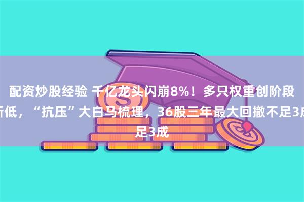 配资炒股经验 千亿龙头闪崩8%！多只权重创阶段新低，“抗压”大白马梳理，36股三年最大回撤不足3成