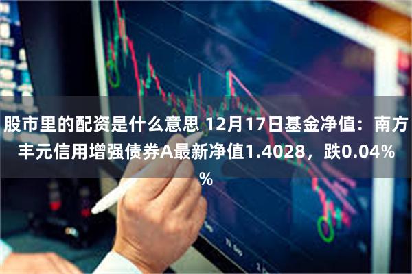 股市里的配资是什么意思 12月17日基金净值：南方丰元信用增强债券A最新净值1.4028，跌0.04%